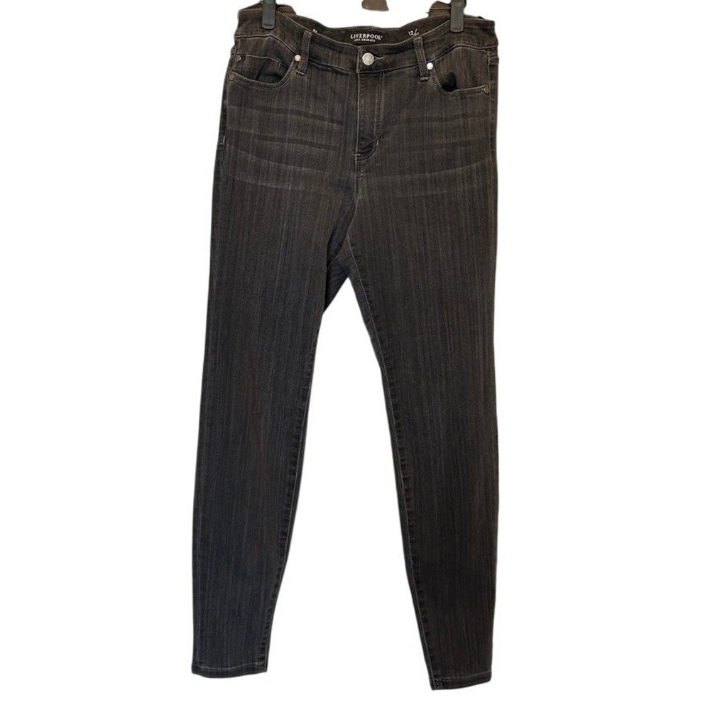 LIVERPOOL LOS ANGELES Skinny Jeans Women Size 12 31 Gray Denim Pants‎